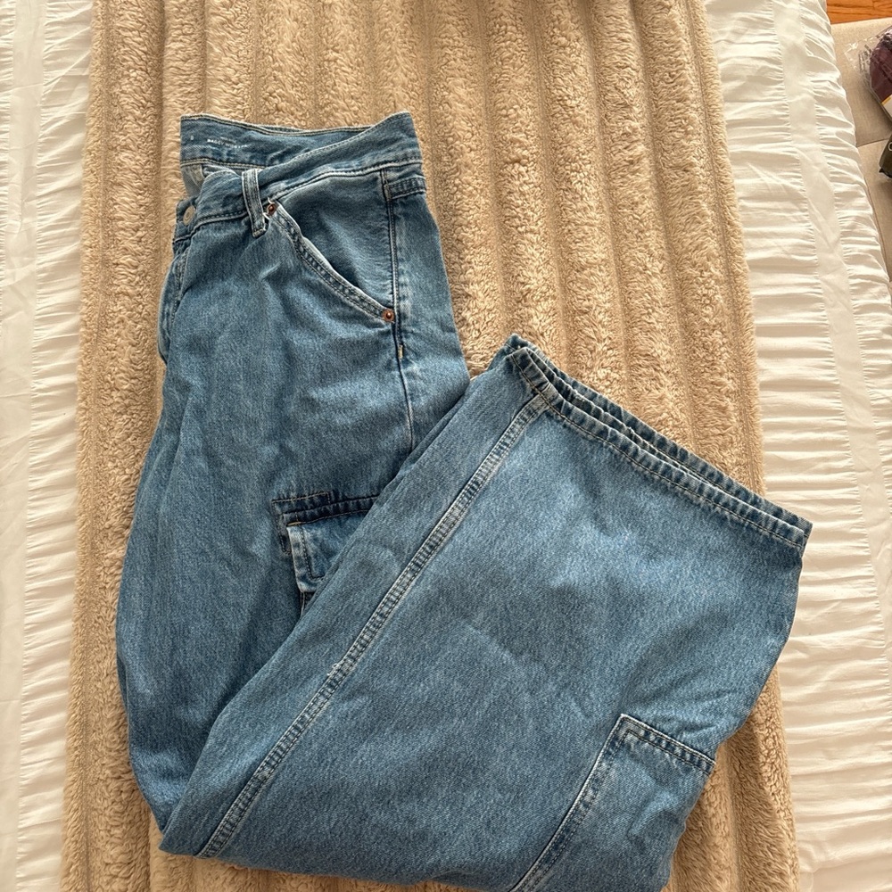 Old Navy Light Blue Baggy Wide Leg Jeans